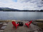 Fire pit with views of the Whitefish city beach